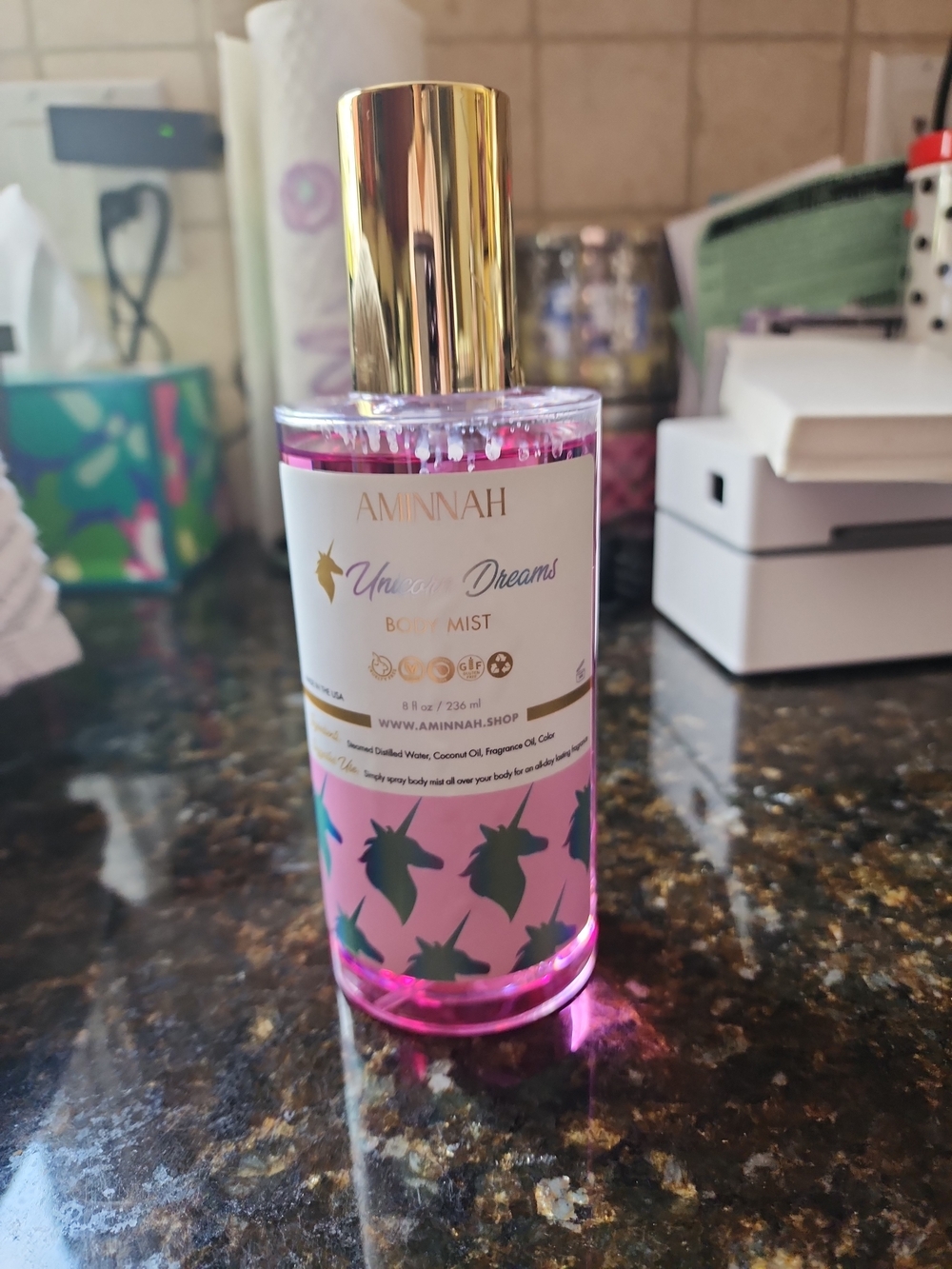 ✨️ Aminnah Unicorn Dreams Body Mist | 8 oz Hydrating Fragrance Mist | - Picture 2 of 2
